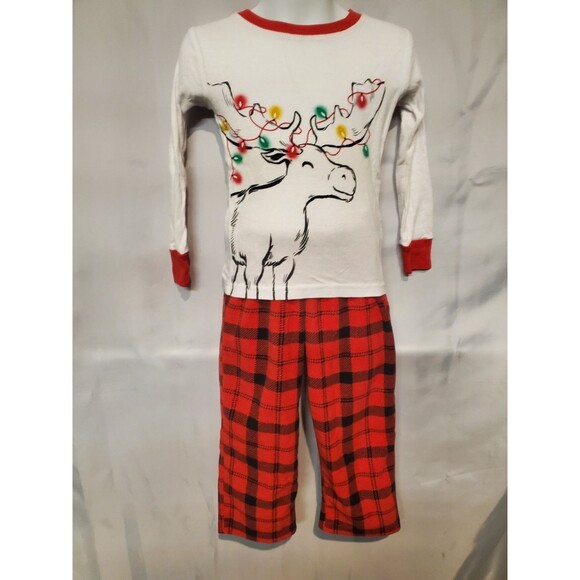 Carters Reindeer With Lights Fleece Toddler PJ's Sz 3t - 0031 - Picture 5 of 5